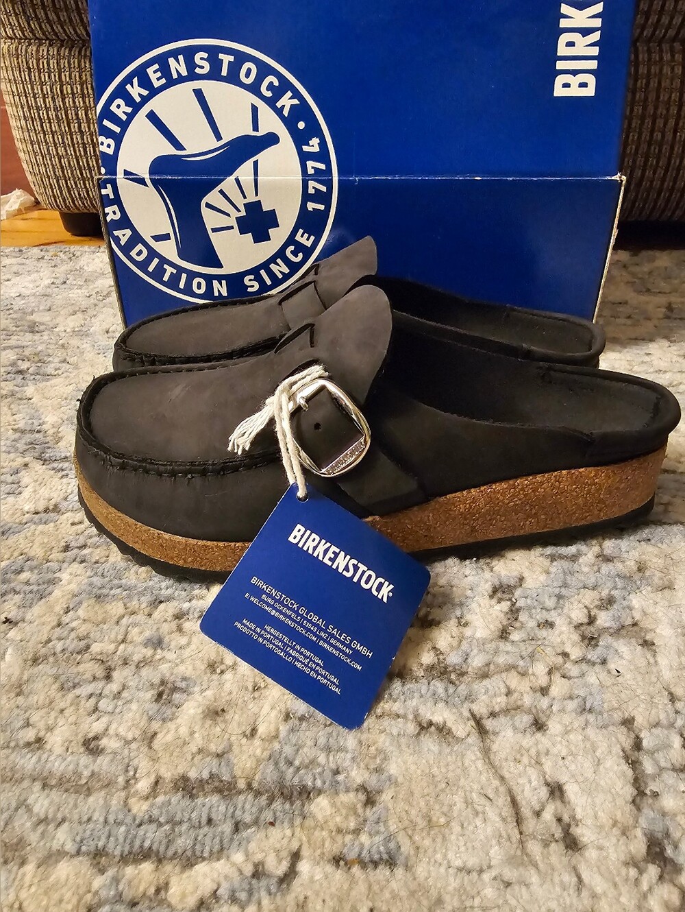 Birkenstock Buckley Black Oiled Leather 38 Regular Width